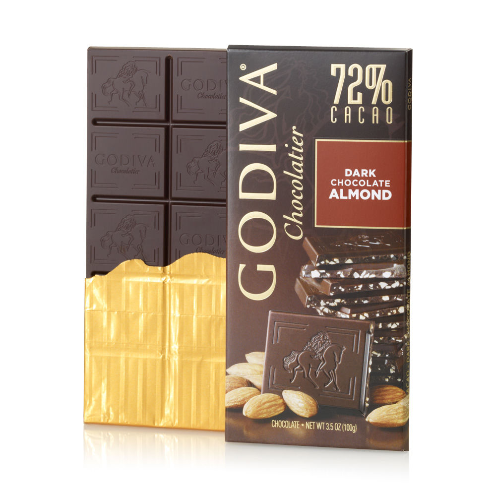 Godiva Chocolate Bar Dark Almond 100g - GroceriesToGo Aruba | Convenient Online Grocery Delivery Services