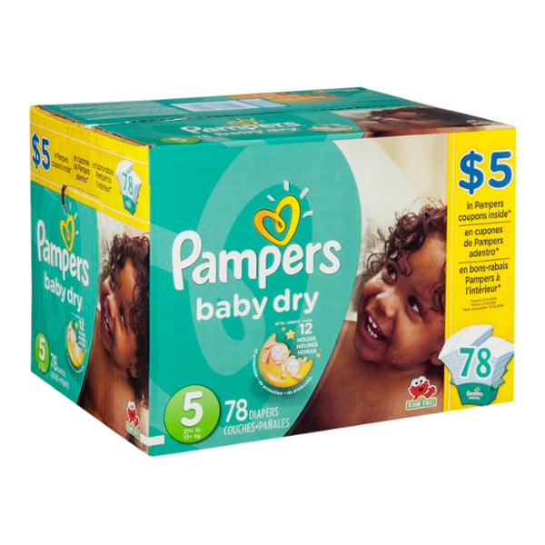 Pampers Baby Dry Diapers Size 5 - 78ct - GroceriesToGo Aruba | Convenient Online Grocery Delivery Services