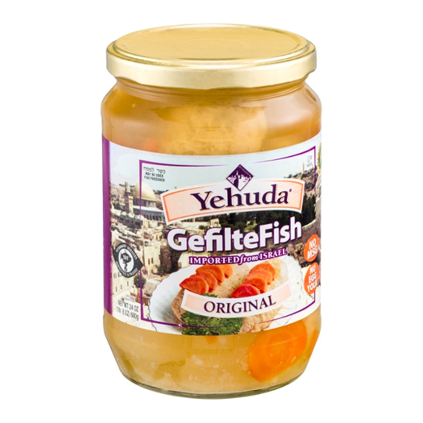 Yehuda Gefilte Fish - Traditional Kosher Ready-to-Serve 24 Oz Jars (2-Pack)