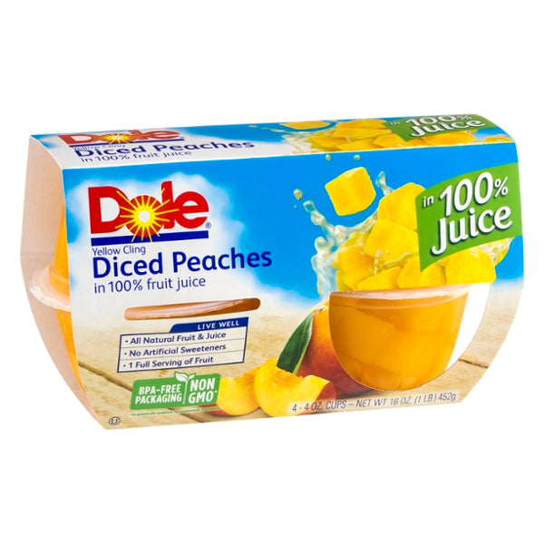 Dole Diced Peaches - 4ct - GroceriesToGo Aruba | Convenient Online Grocery Delivery Services