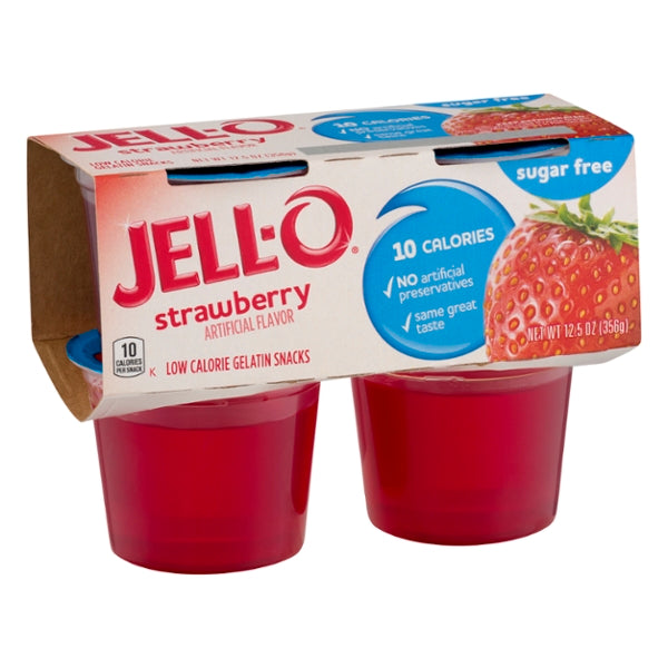 Jell-O Sugar Free Strawberry - 4ct - GroceriesToGo Aruba | Convenient Online Grocery Delivery Services
