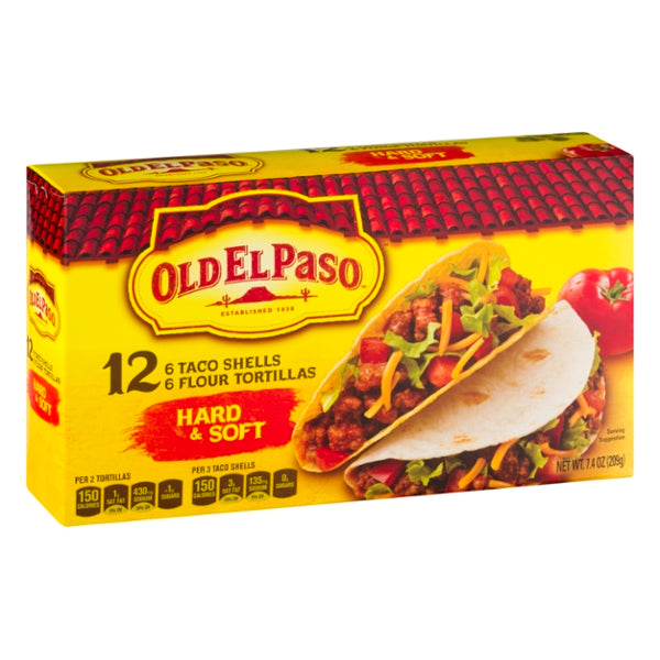 Old El Paso Taco Shells Hard & Soft - 12ct - GroceriesToGo Aruba | Convenient Online Grocery Delivery Services