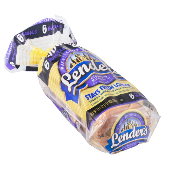 Lender's Cinnamon Raisin Swirl Bagels - 6ct - GroceriesToGo Aruba | Convenient Online Grocery Delivery Services
