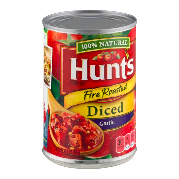 Hunt's Tomatoes 100% Natural Fire Roasted Diced Garlic - GroceriesToGo Aruba | Convenient Online Grocery Delivery Services