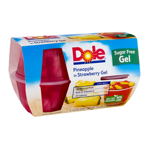 Dole Pineapple In Strawberry Gel - 4ct - GroceriesToGo Aruba | Convenient Online Grocery Delivery Services