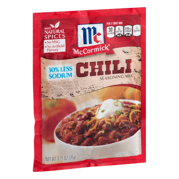 Mccormick Chili 30% Less Sodium Seasoning Mix - GroceriesToGo Aruba | Convenient Online Grocery Delivery Services