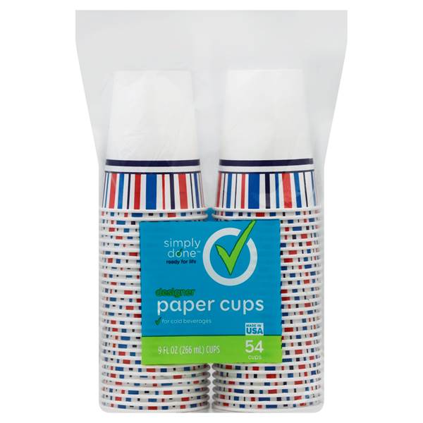 Simply Done Paper Cups - GroceriesToGo Aruba | Convenient Online Grocery Delivery Services