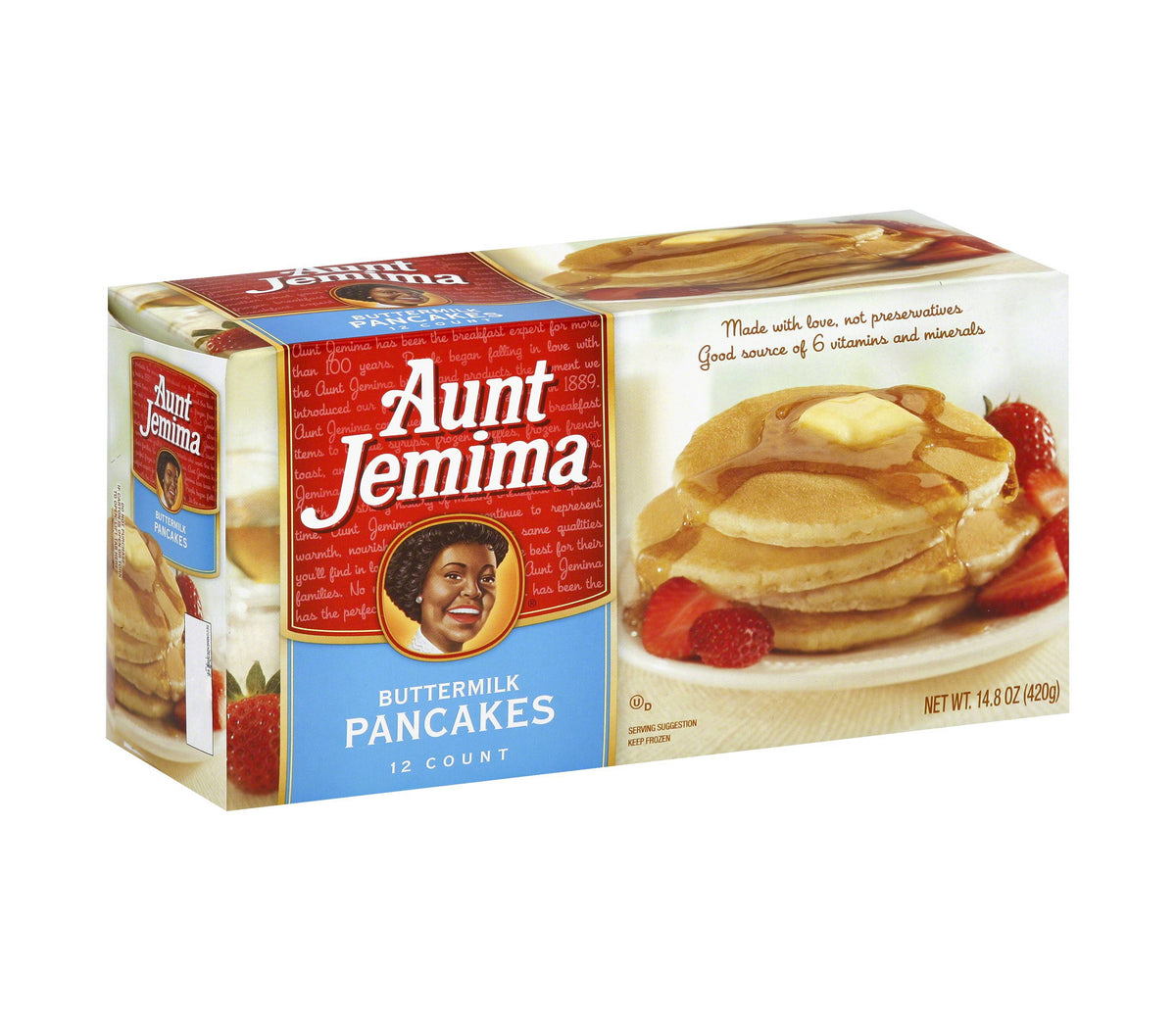 Aunt Jemima Buttermilk Pancakes 14.8oz, 12ct Convenient Online