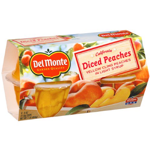 Del Monte Light Syrup Diced Peaches - 4ct - GroceriesToGo Aruba | Convenient Online Grocery Delivery Services