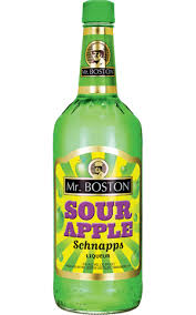 Mr. Boston Sour Apple Schnapps 1L - GroceriesToGo Aruba | Convenient Online Grocery Delivery Services