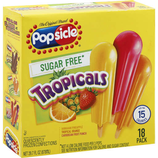 Popsicle Tropicals Sugar Free 20ct - GroceriesToGo Aruba | Convenient Online Grocery Delivery Services