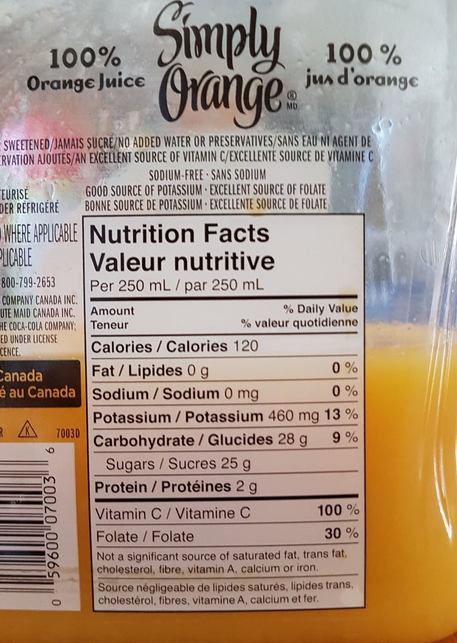 Simply Orange Pulp Free Orange Juice Calcium Vitamin D 59oz