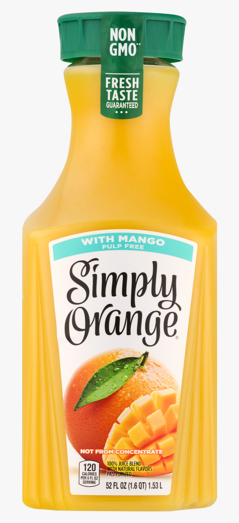 Simply Orange Pulp Free Orange Juice With Mango 59oz - GroceriesToGo Aruba | Convenient Online Grocery Delivery Services