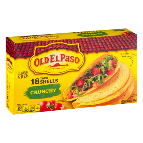 Old El Paso Taco Shells Crunchy - 18ct - GroceriesToGo Aruba | Convenient Online Grocery Delivery Services