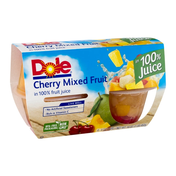 Dole Cherry Mixed Fruit In 100% Fruit Juice - 4ct - GroceriesToGo Aruba | Convenient Online Grocery Delivery Services
