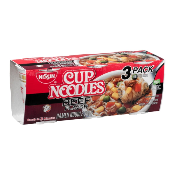 Nissin Cup Noodles Ramen Noodle Soup Beef Flavor - - GroceriesToGo Aruba | Convenient Online Grocery Delivery Services
