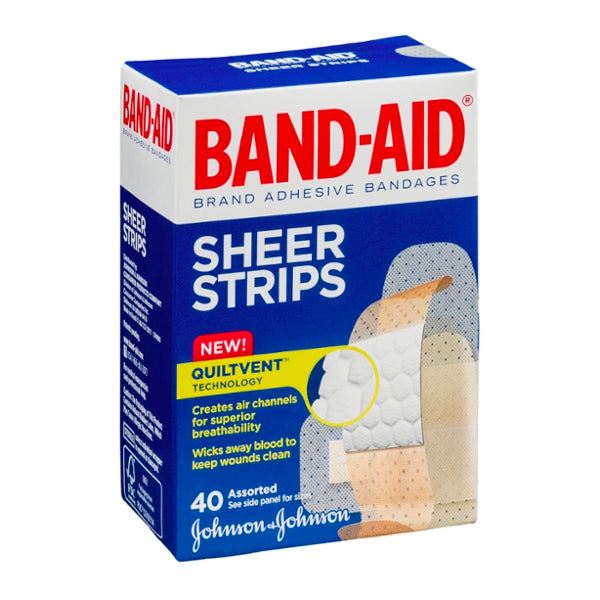 Band-Aid Sheer Strips Assorted - 40ct - GroceriesToGo Aruba | Convenient Online Grocery Delivery Services