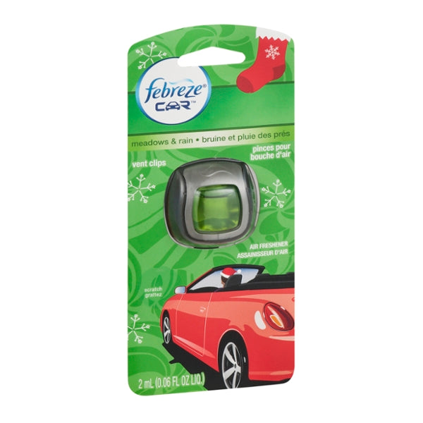 Febreze Car Vent Clips Air Freshener Meadows & Rain Vent Clips Air Freshener - GroceriesToGo Aruba | Convenient Online Grocery Delivery Services