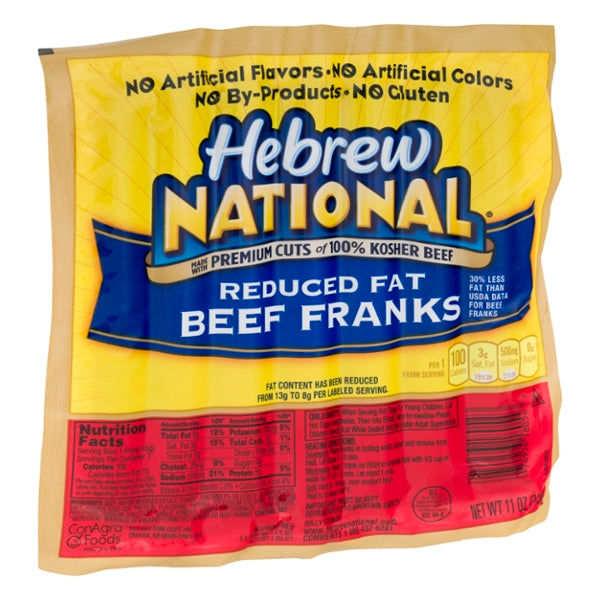 Hebrew National Beef Franks Reduced Fat - GroceriesToGo Aruba | Convenient Online Grocery Delivery Services