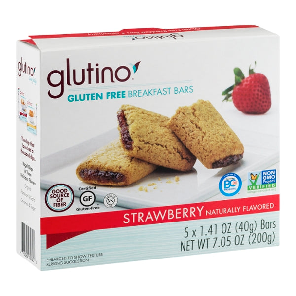 Glutino Gluten Free Breakfast Bars Strawberry 1.42oz, 5ct - GroceriesToGo Aruba | Convenient Online Grocery Delivery Services