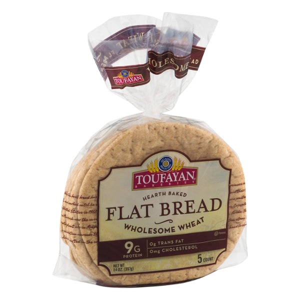 Toufayan Bakeries Flat Bread Wholesome Wheat-5ct - GroceriesToGo Aruba | Convenient Online Grocery Delivery Services