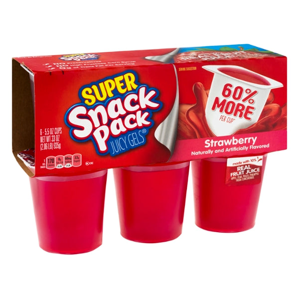 Super Snack Pack Juicy Gels Strawberry - 6ct - GroceriesToGo Aruba | Convenient Online Grocery Delivery Services