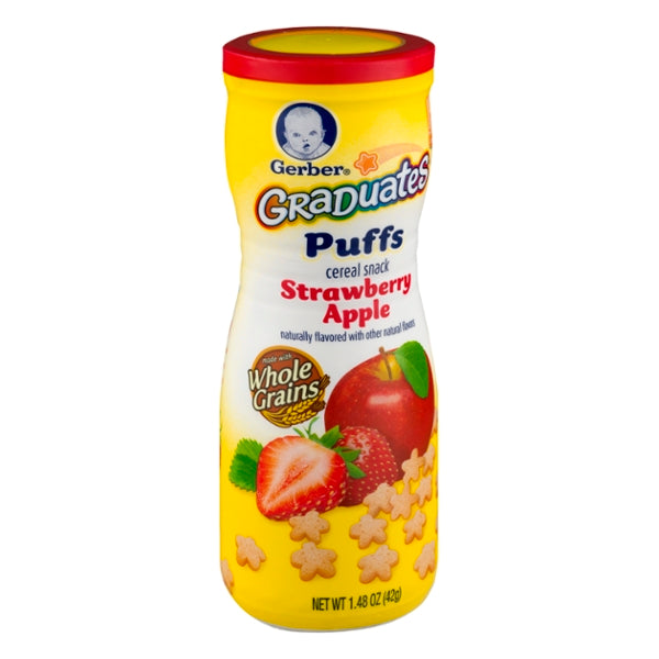 Gerber Graduates Puffs Cereal Snack Strawberry Apple - GroceriesToGo Aruba | Convenient Online Grocery Delivery Services