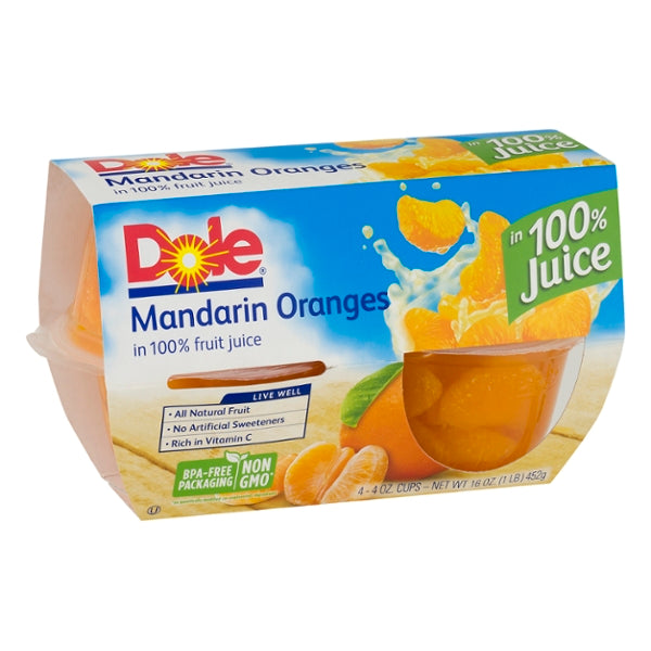 Dole Mandarin Oranges In 100% Fruit Juice - 4ct - GroceriesToGo Aruba | Convenient Online Grocery Delivery Services