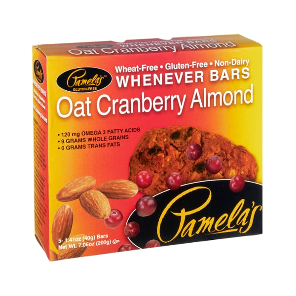 Pamela'S Gluten Free Oat Cranberry Almond Whenever Bars - GroceriesToGo Aruba | Convenient Online Grocery Delivery Services