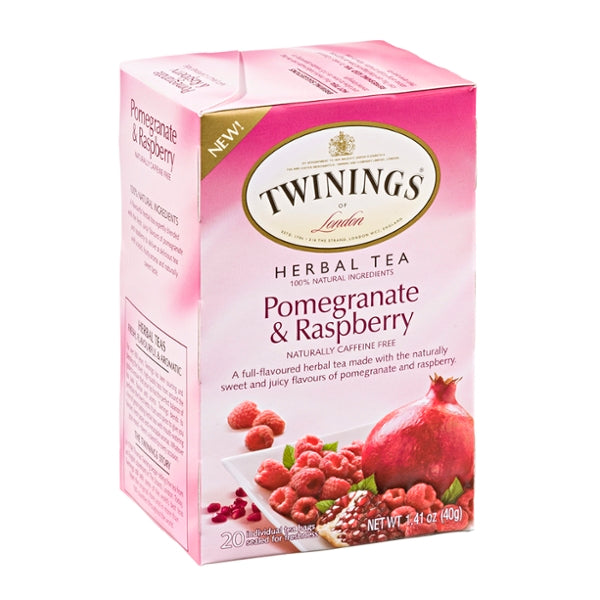 Twinings Of London Herbal Tea Bags Pomegranate & Raspberry Herbal Tea 40g, 20ct - GroceriesToGo Aruba | Convenient Online Grocery Delivery Services