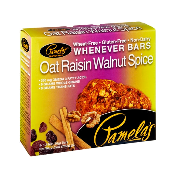 Pamela'S Gluten Free Oat Raisin Walnut Spice Whenever Bars - GroceriesToGo Aruba | Convenient Online Grocery Delivery Services