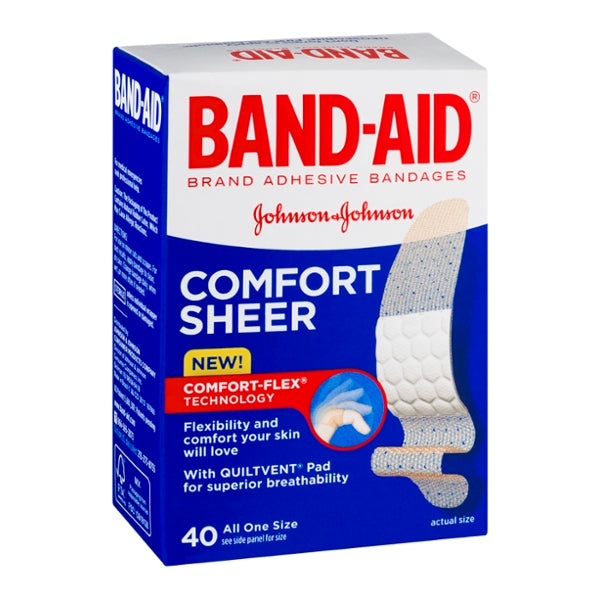 Band-Aid Adhesive Bandages Comfort Sheer - 40ct - GroceriesToGo Aruba | Convenient Online Grocery Delivery Services