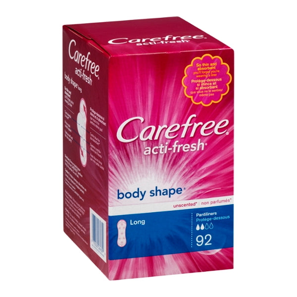 Carefree Acti-Fresh Body Shape Pantiliners Long Unscented - GroceriesToGo Aruba | Convenient Online Grocery Delivery Services