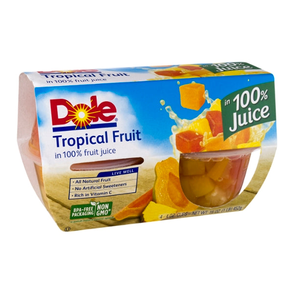 Dole Tropical Fruit In 100% Fruit Juice - 4ct - GroceriesToGo Aruba | Convenient Online Grocery Delivery Services